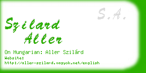 szilard aller business card