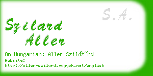 szilard aller business card